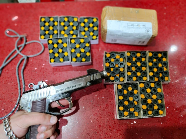 BODYGUARD SOUND CORK GUN 600GRAM+10 Box TRIPLE POWER CORK (200)PC - Gray