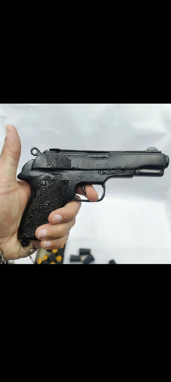 BLACK FULL  METAL GUN 450GRAM+STRING - Black, 10 Inch