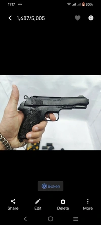 BLACK FULL  METAL GUN 450GRAM+STRING - Black, 10 Inch