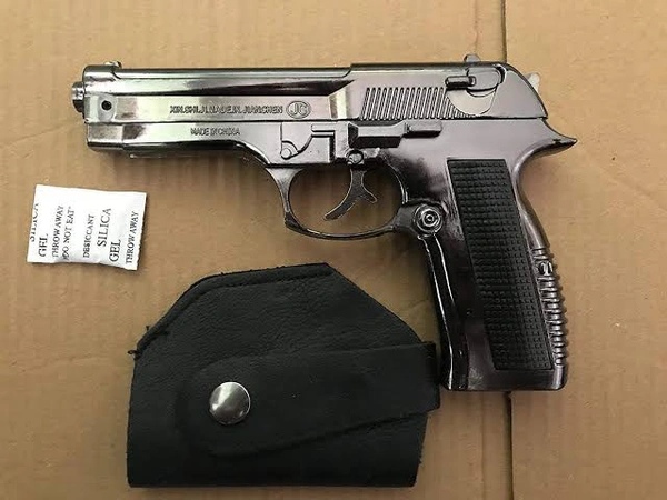 608 LIGHTER GUN FULL METAL 500 GRAM LOAD FUNCTION - Dorado, 10 Inch