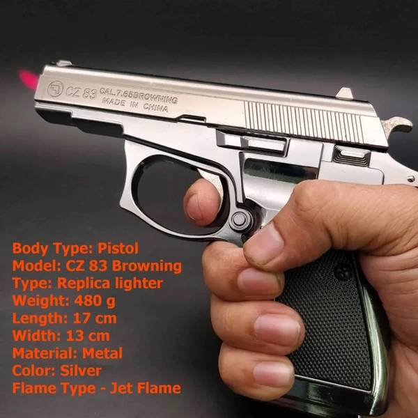 Z83 LIGHTER GUN 500 GRAM WEIGHT LOOKS REAL  - Dorado, 10 Inch