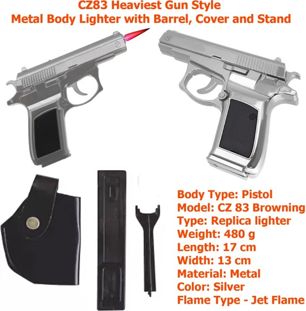 Z83 LIGHTER GUN 500 GRAM WEIGHT LOOKS REAL  - Dorado, 10 Inch