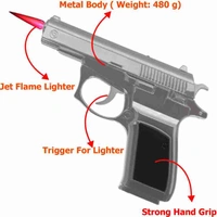Z83 LIGHTER GUN 500 GRAM WEIGHT LOOKS REAL  - Dorado, 10 Inch