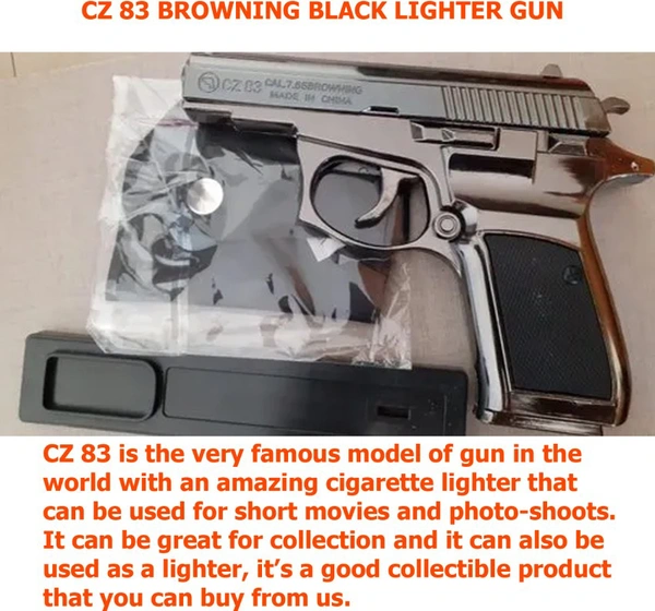 Z83 LIGHTER GUN 500 GRAM WEIGHT LOOKS REAL  - Dorado, 10 Inch