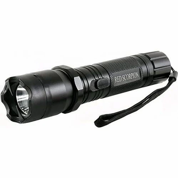 1101 FLASHING LIGHTS TORCH STUN GUN FOR SELF DEFENCE - Black, 6 Inch