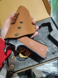 BLACK WORLD WAR 9 MM TOY GUN ( 1 BOX CORK+1 COVER FREE) - Alto, 8 Inch*6.5