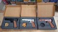 SILVER WORLD WAR 9 MM TOY GUN ( 1 BOX CORK+1 COVER FREE) - Mercury, 8*6.5in