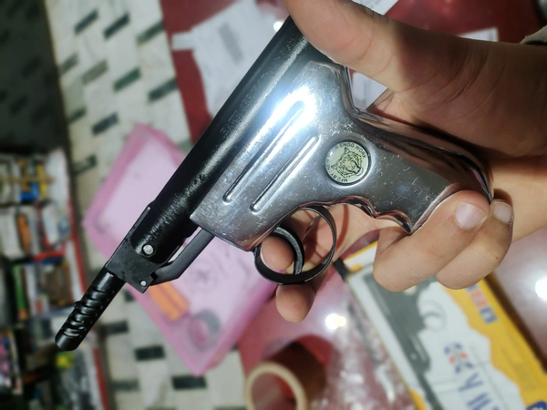 HAWK CHROME FULL METAL POWERFUL AIR GUN  - Alto, 12 Inch