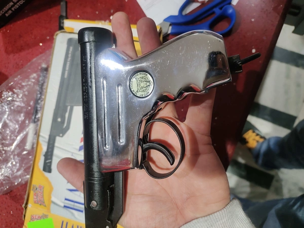 HAWK CHROME FULL METAL POWERFUL AIR GUN  - Alto, 12 Inch