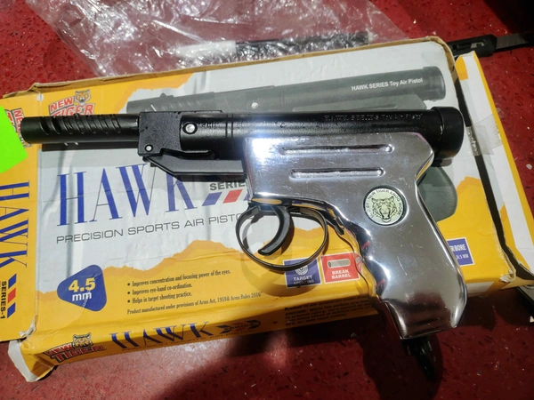 HAWK CHROME FULL METAL POWERFUL AIR GUN  - Alto, 12 Inch