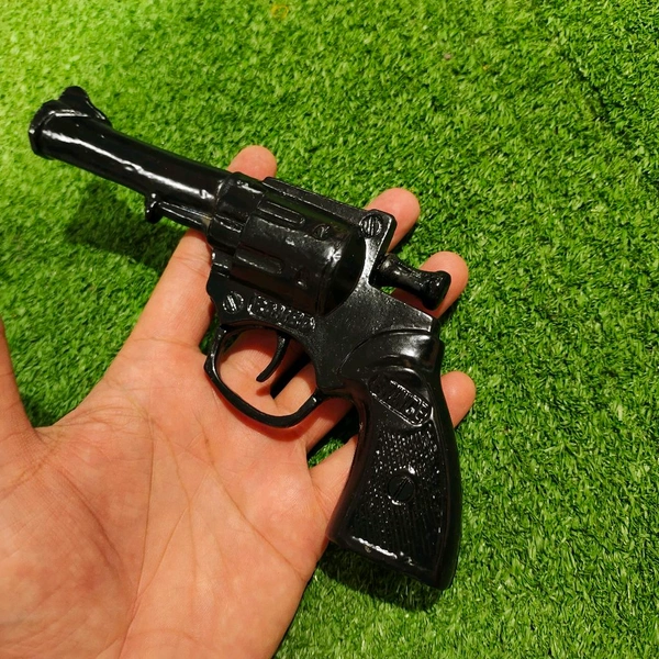 PRINCE CORK GUN REVOLVER + 1 BOX TRIPLE POWER CORK FREE - Black, 6 Inch