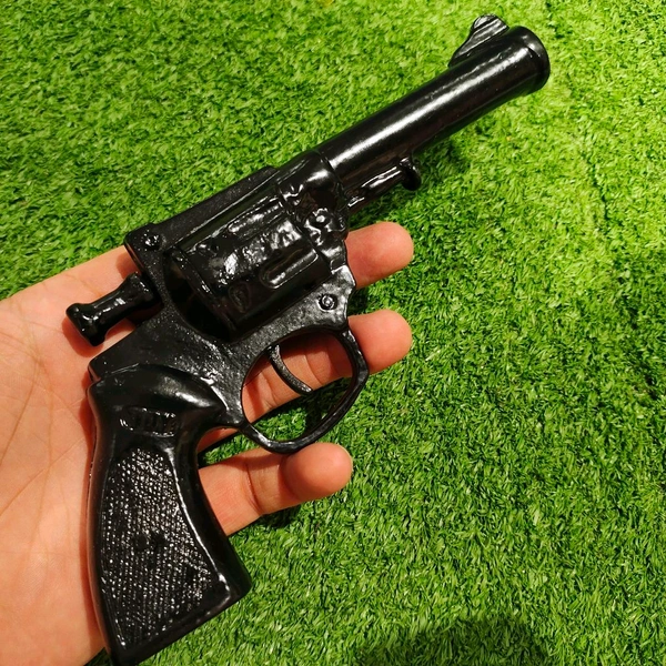 PRINCE CORK GUN REVOLVER + 1 BOX TRIPLE POWER CORK FREE - Black, 6 Inch