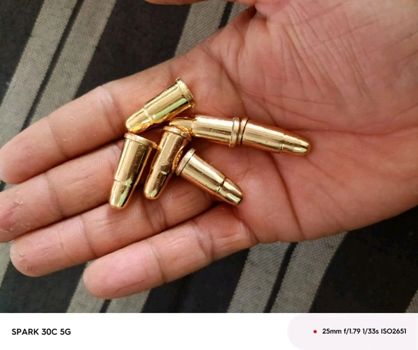 FAKE METAL BULLETS 20 PC 1 INCH HEWAY  - Gold, 1 INCH