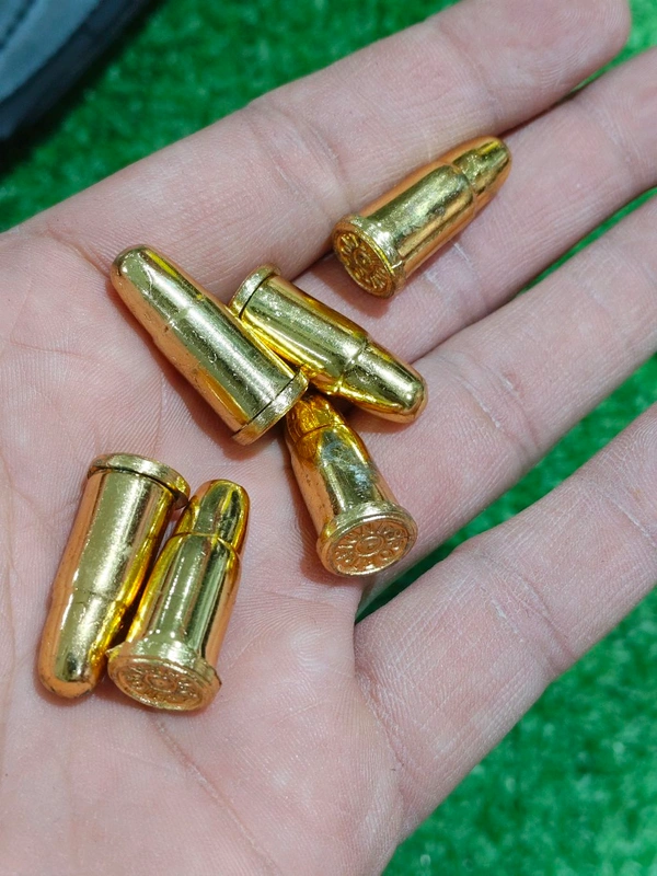 FAKE METAL BULLETS 20 PC 1 INCH HEWAY  - Gold, 1 INCH