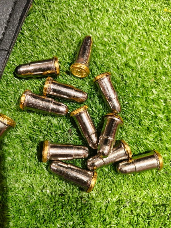 FAKE METAL BULLETS 20 PC 1 INCH HEWAY  - Silver, 1 INCH