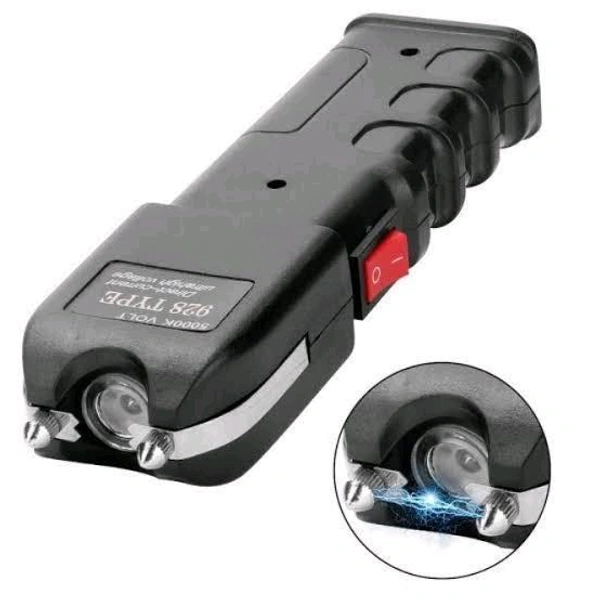 18000 Police  18000 VOLT ELECTRIC SELF DEFENCE STUN GUN Torch  - Black, 5 Inch