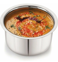 (SS)குழம்பு பாத்திரம் / Stainless Steel Flat Bottom Tope - 1000ml