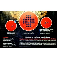 Brainvita (Goli kundu) with 32 Glass Marble|Solitaire for 1Player Board