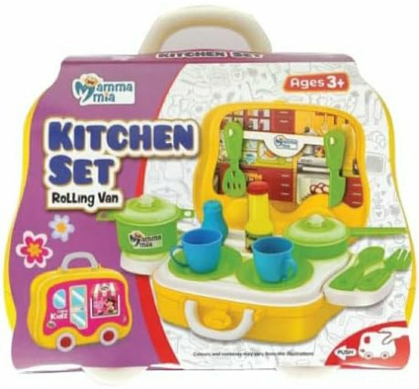 Pretend Play Kids Toys Learn Play with Amazing Activities (Rolling Van - Kitchen Set)