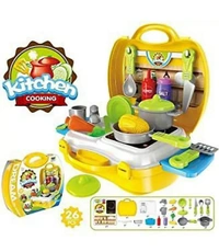 Pretend Play Kids Toys Learn Play with Amazing Activities (Rolling Van - Kitchen Set)
