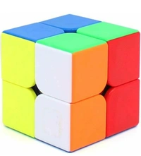 2x2 Stickerless Magic Speed Cube Puzzle Toy for Kids & Adults Magic Speedy Brainstorming Puzzle Cube (Multicolor) (Pack of 1)