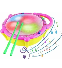 Flash 3D Flash Drums Toys for Kids with Lights & Musical,Good Quality Plastic(Multi Color, Pack of 1)