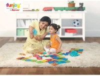 Funjoy EVA Foam Numbers 1–10 Learning Mat - Colorful Interlocking Educational Tiles for Toddlers 2-5 Years Delivery Time:2-3Days