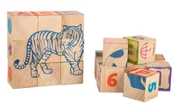 Giggles Funskool Wooden Info Cubes Set - 26-Piece Alphabet & Number Learning Blocks for Kids 18+ Months | Multicolor Delivery Time: 2-3Days