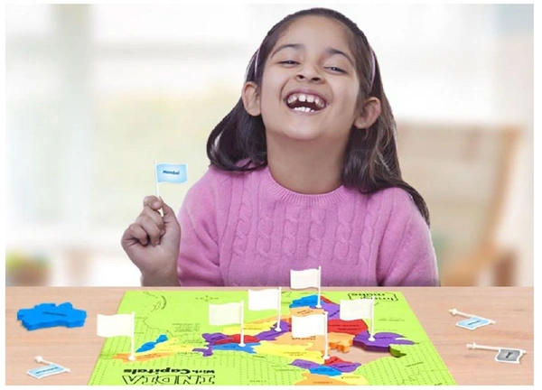 Imagimake Mapology India and World Maps with Capitals - Learn Capitals & Country Flags for Kids 5+ Years