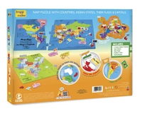 Imagimake Mapology India and World Maps with Capitals - Learn Capitals & Country Flags for Kids 5+ Years
