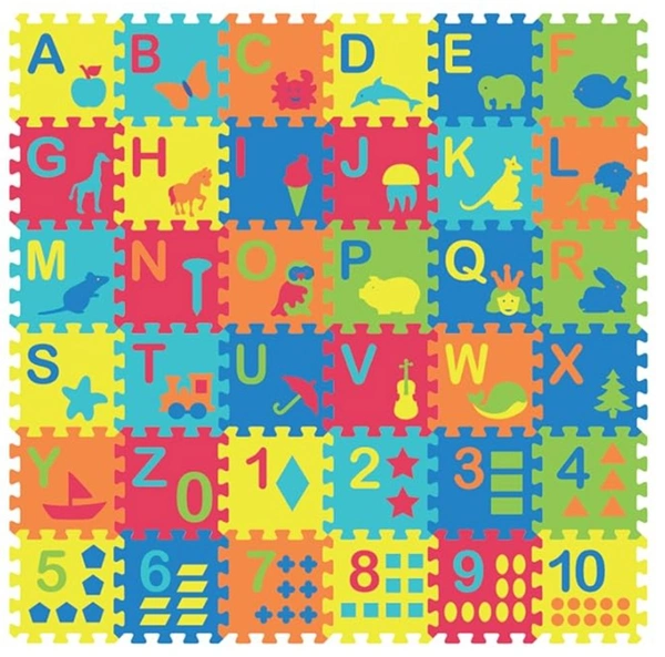 Funjoy EVA Foam Numbers 1–10 Learning Mat - Colorful Interlocking Educational Tiles for Toddlers 2-5 Years Delivery Time: 2-3Days