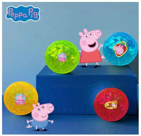 Wembley Peppa Pig LED Light Ball - Soft Bouncing Flashing Ball for Kids Delivery Time: 2-3Days