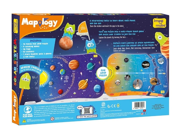Imagimake Mapology Solar System Puzzle - Learning Aid & Educational Toy for Kids 5+ Years Delivery Time: 2-3Days