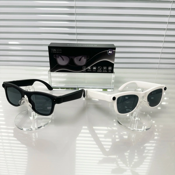 Wk104 Smart Glasses with Camera 4GB 8MP AI Translation BT Call Voice Assistant Fast Shooting Video Picture Music Sunglasses
