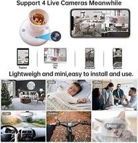 Sky Hub 4K WiFi Bulb Holder Spy Camera | Hidden Dome CCTV | Motion Detection | Night Vision | 24x7 Monitoring