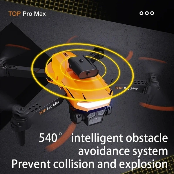 P18 Pro Drone 8K GPS HD Triple Camera Optical Flow Positioning Obstacle Avoidance HD Photography Foldable Quadcopter Drone   2 Battery 3 Camera