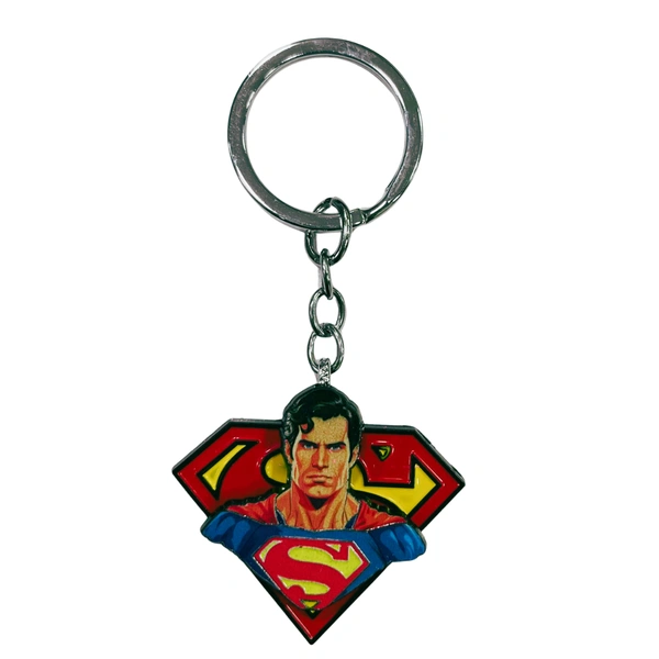 Superman - Zinc Alloy Rotating Keychain – Stylish 360° Spinner Key Ring for Car, Bike & Home Keys