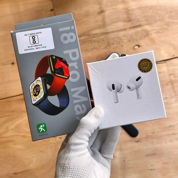 smart watch and airpods combo - BLACK