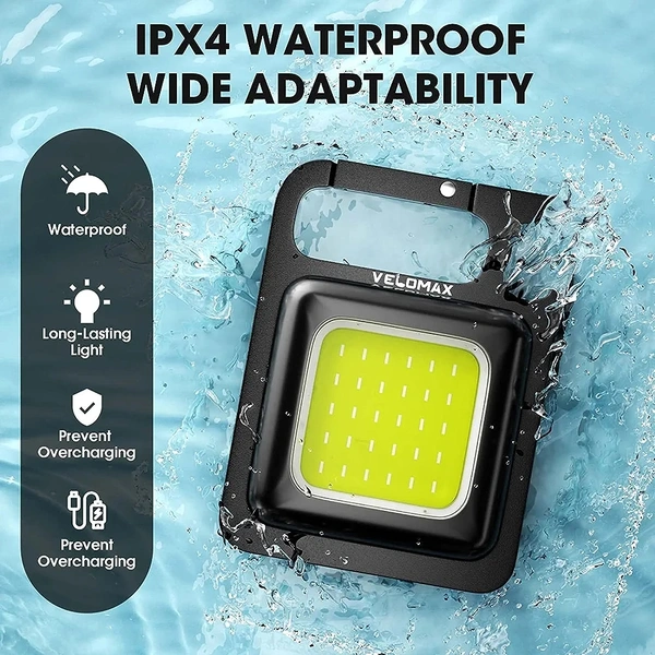 Keychain Led Light With Bottle Opener, Magnetic Base And Folding Bracket Mini Cob Rechargeable Emergency Light