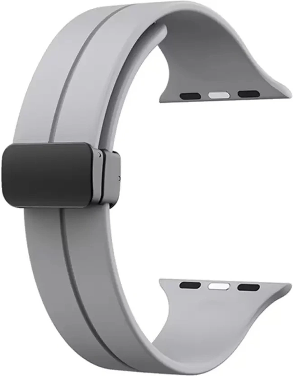 Magnetic Smart Strap Compatible with ultra smart Watch Strap 38mm 40mm and 41mm Perfact Fit for iWatch Ultra SE2 SE Series 8 7 6 5 4 3 2 1 Smart Watch Strap  (Grey)