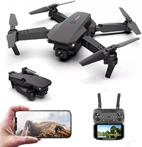 998 Drone brushless 5G FPV With video Con 1080 HD Camera, dual camera dual battery - Black