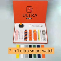 Hot Sale 49mm wireless charger BT call 7 in 1 ultra smart watch 7in1 ultra smart watch with 7 straps