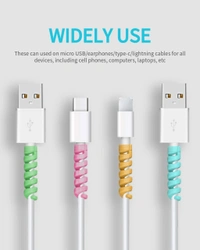Charger Spiral Charger Cable Protectors for Wires Data Cable Saver Charging Cord Protective
