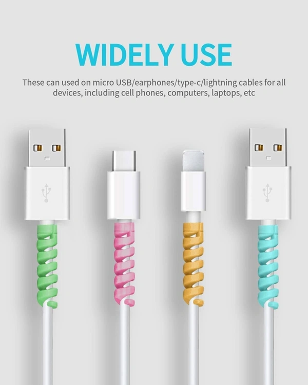 Charger Spiral Charger Cable Protectors for Wires Data Cable Saver Charging Cord Protective