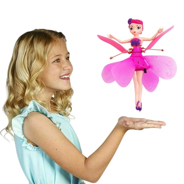 Magical Flying Fairy Doll, Hand Sensor Control, USB Powered Magic Flying Fairy, Sky Dancers Flying Toy, Rainbow Glitter Flying Princess Doll Indoor, Fairy Doll for Girls Boys (Random Color) PrincessFairyDolls