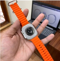 MT8 Ultra Smart Watch with Calling Function with Triple Button & OG Strap Watch Ultra Smartwatch for Men AZ COLLXTION (Orange)