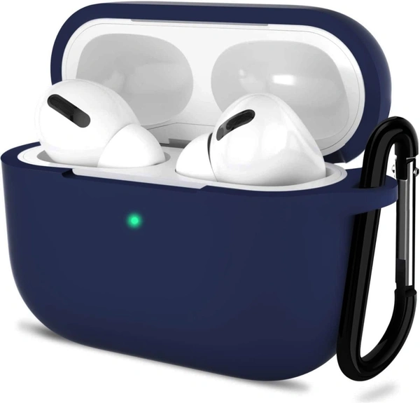 Air-Pod Pro Case, Full Protective Silicone Air-Pods Case, 2.5mm Thickness Cover, Support Wireless Charging, Shock-Absorbing Cover (Blue)