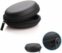 Earphone Headphone Case Pouch Cover Carrying Case for Earphones, Headset, Pen Drives, SD Cards, All Mobile Accessories (Black) (Pack of 1
