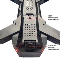 Foldable GPS FPV Drone with 1080P HD 4K Camera Live Video for Beginners, RC Quadcopter with GPS Return Home, Follow, Gesture Control, Auto Hover & 5G WiFi Transmission - Multicolor