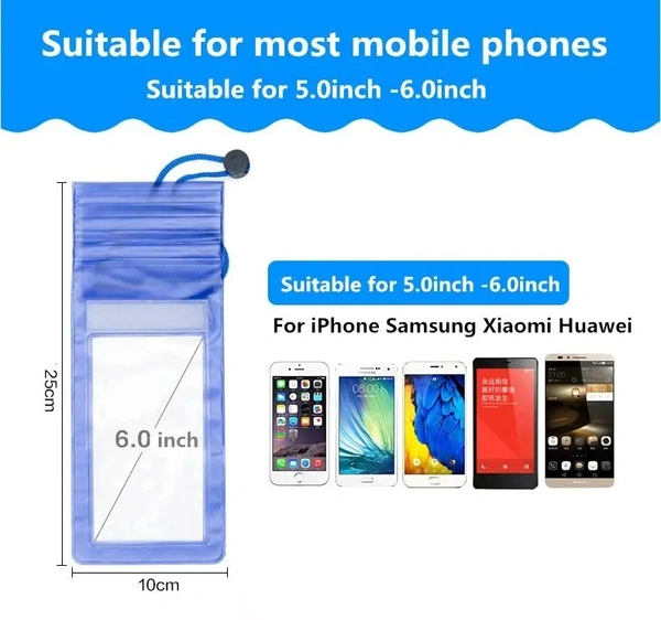 Universal Waterproof Case Cover Pouch Bag Cases Coque Water proof Phone Case For all mobile 3 layer lock Rain Poly